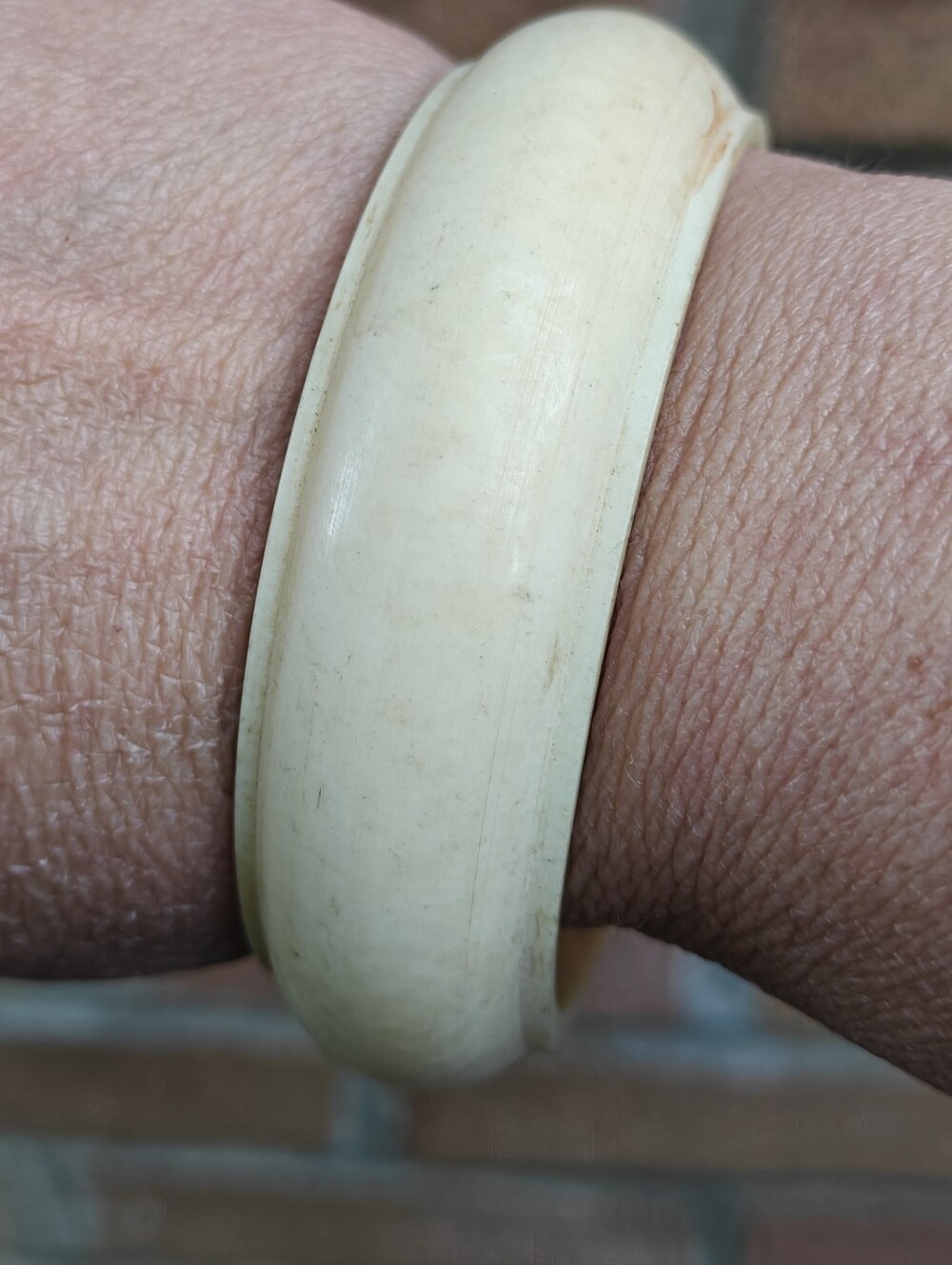 Old Pre-ban Ivory Bangle Bracelet